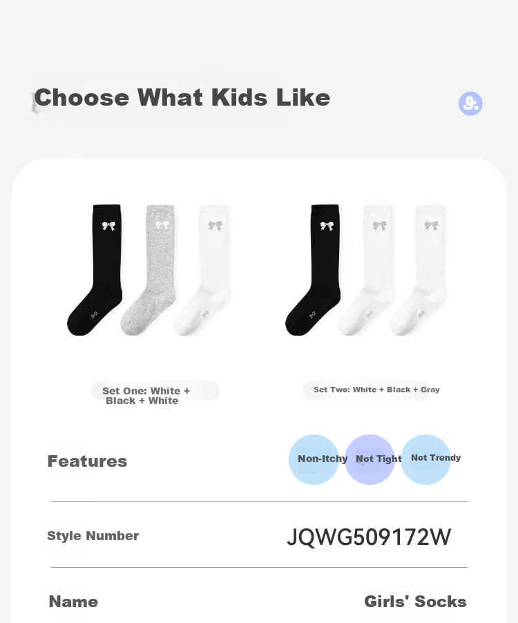 Jiusuiban Kids Knee-High Socks Girls Sports Cycling High Tube Socks School Style Versatile Simple Antibacterial Breathable Long Cotton Socks 12