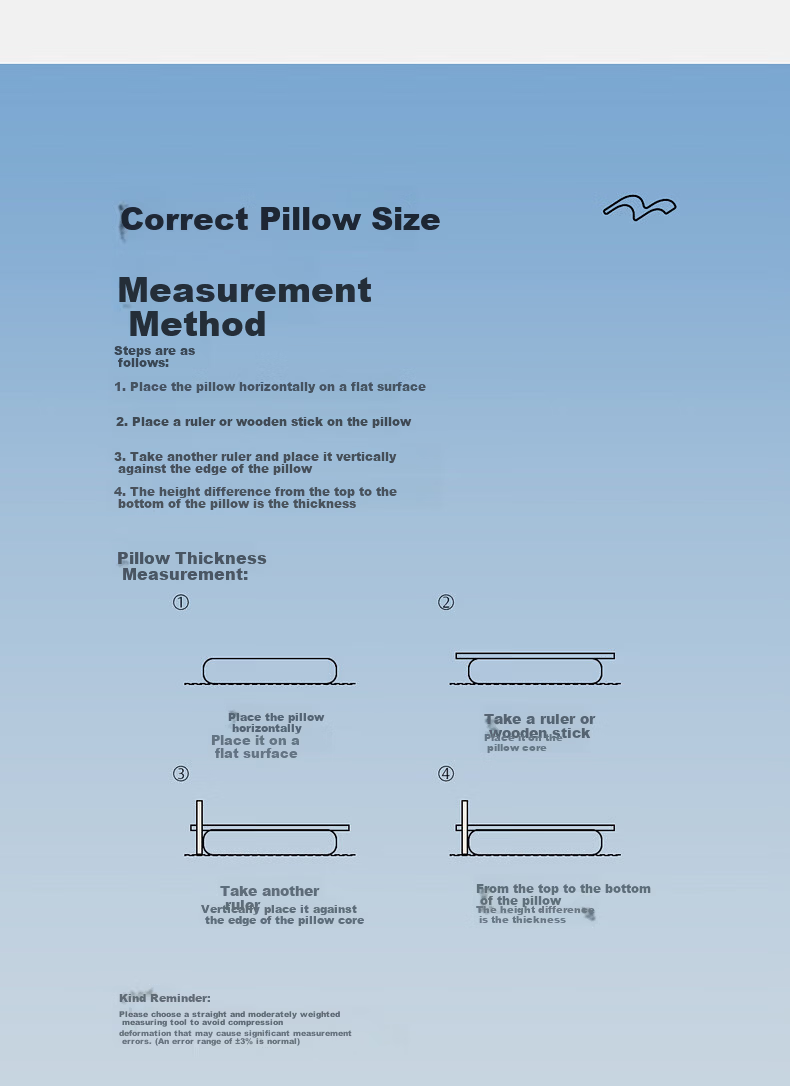 Mercury Home Textiles Ergonomic Slow Rebound Memory Foam Cervical Pillow Core A-Class Memory Foam Pillow Core Deep Sleep Relaxation Hotel Pillow 9
