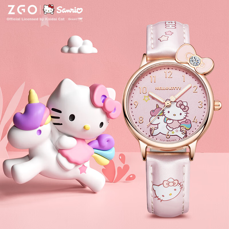 Hello Kitty Children's Watch Time-Only Girls 6-16 Years Old Sanrio Birthday Gift for Elementary and Middle School Girls Daughter