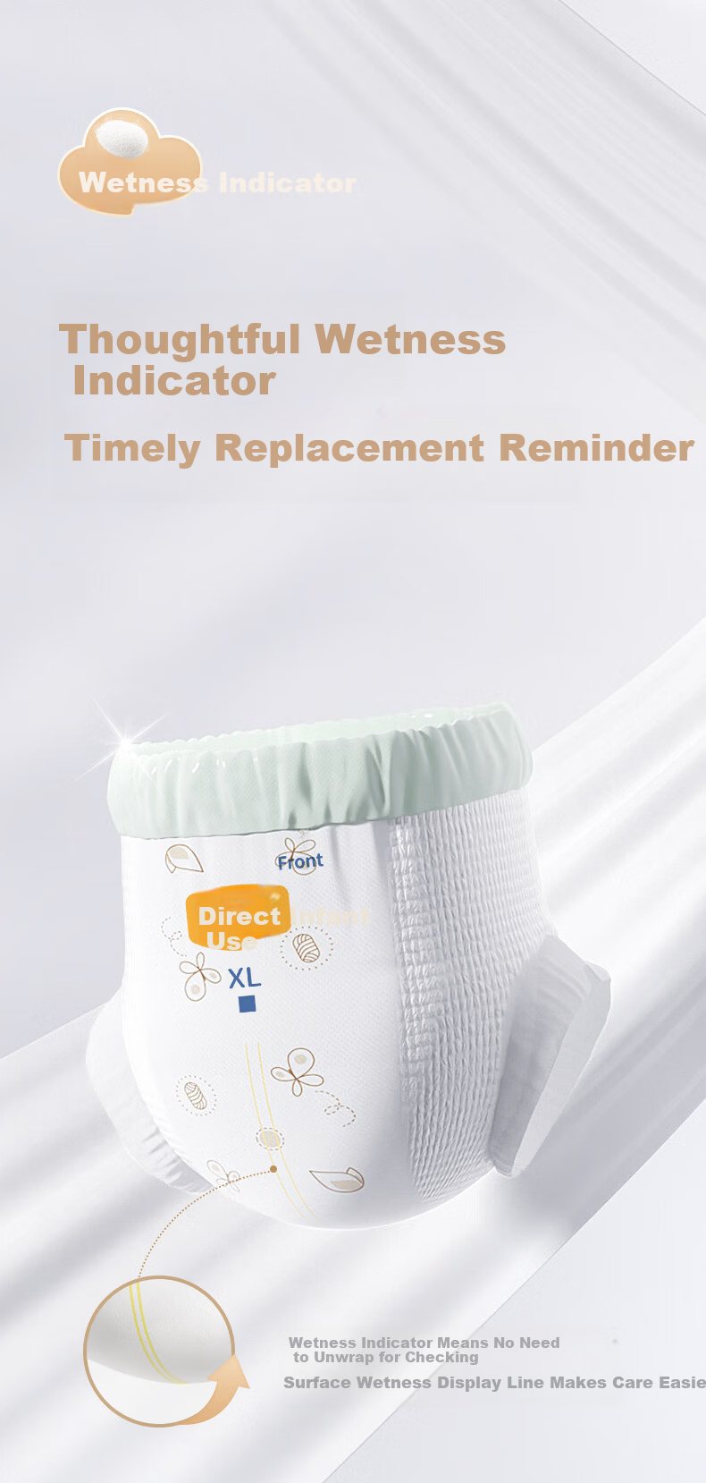 Yiying [Free Diapers] Silk Paper Diapers S28 Pieces Summer Ultra-thin Breathable Baby Soft Dry Diapers 4