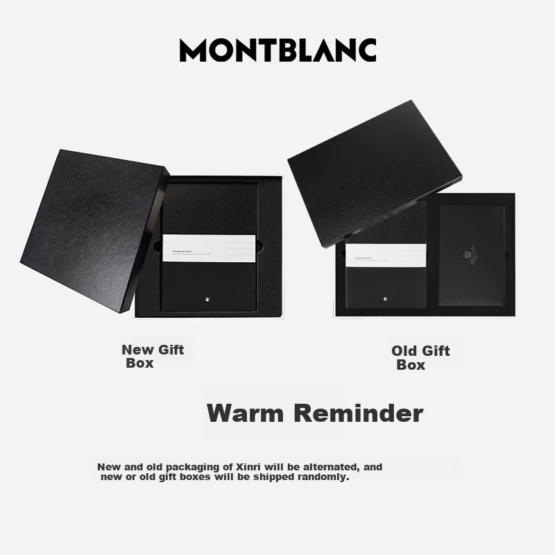 MONTBLANC Black Notebook + Italian Pinafore Signature Pen Set, Basic Version, Father's Day Gift 10