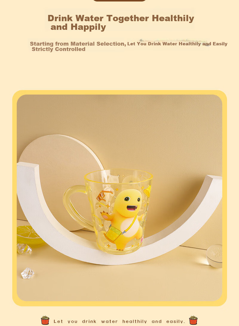 DEVAR Milk Dragon Children's Toothbrushing Cup Cute Rinse Cup for Babies Home Use Kindergarten Boys and Girls Toothbrush Holder 6