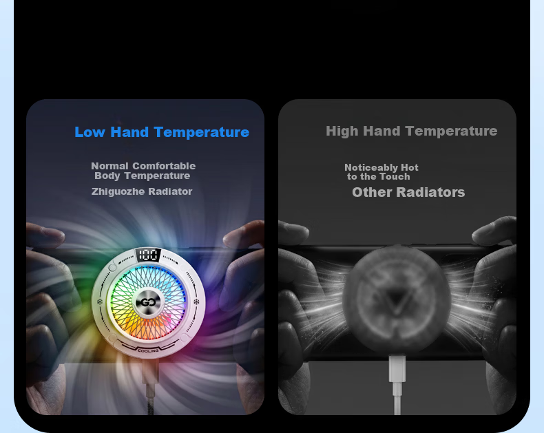 Zhiguozhe Wind-Suction 100-Level Magnetic Cooling Phone Cooler Ice-Making Semiconductor Cooling Clip for Gaming and Live Streaming Compatible with Apple 12