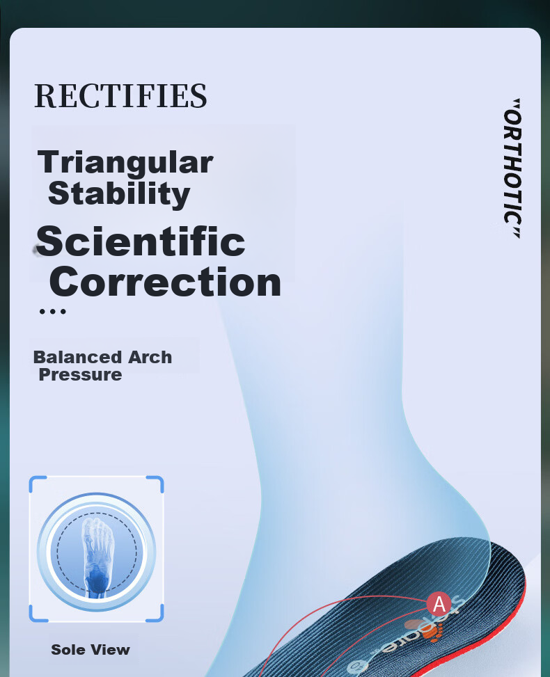 JVBV Flat Foot Arch Support Insoles for Men Adults Teens Kids Correct Overpronation Flat Feet Size 43 9