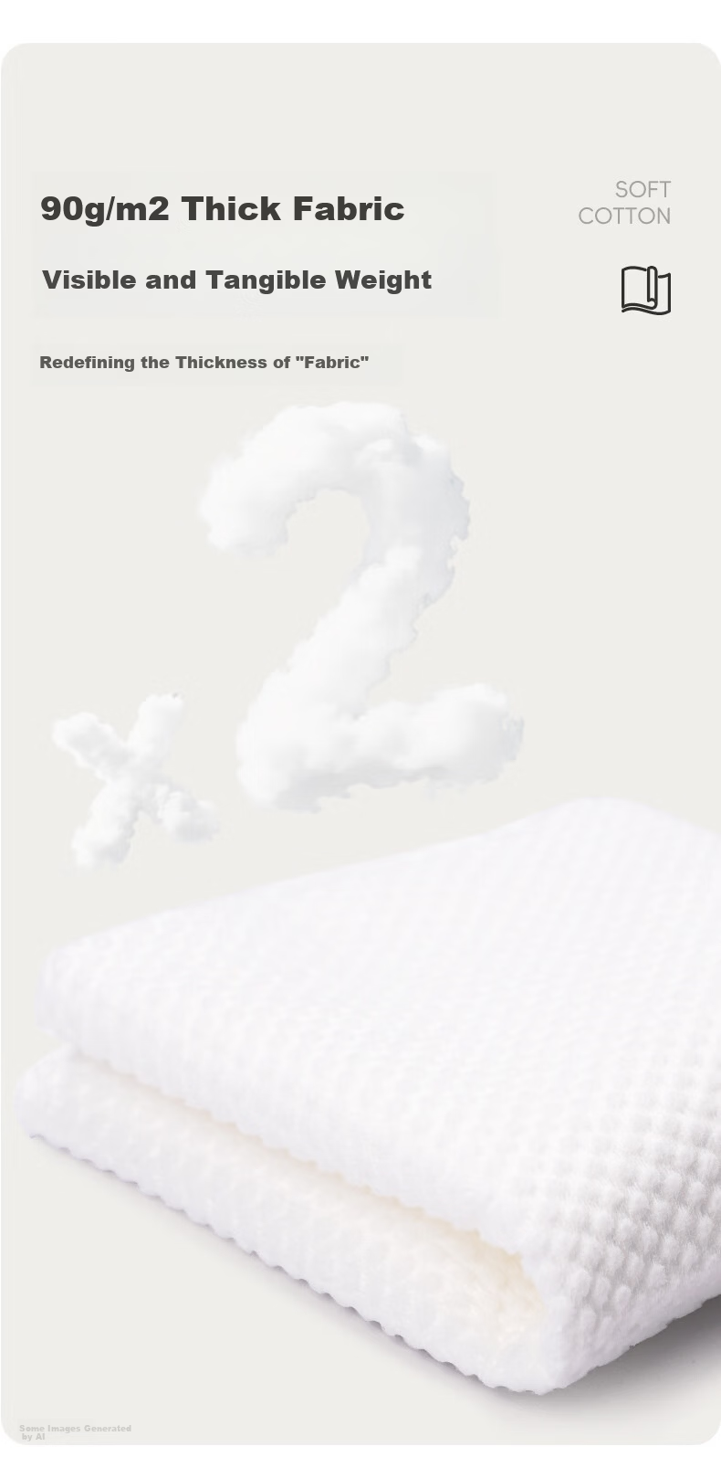 Dafi Wall-Mounted Disposable Thickened Large Facial Towel Hanging Extractable Soft Cleansing Cotton Dual-Use Dry and Wet Lint-Free Wipes 5