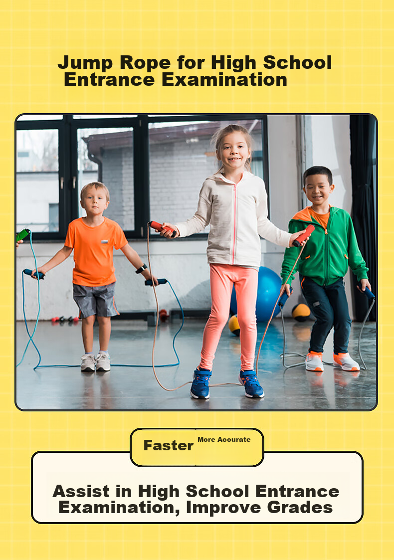 Oufanda Jump Rope for Middle School Students' High School Entrance Exam, Steel Wire Jump Rope for Middle School Students, 2025 Physical Education Standard Test Speed Counting Timer Competitio 6