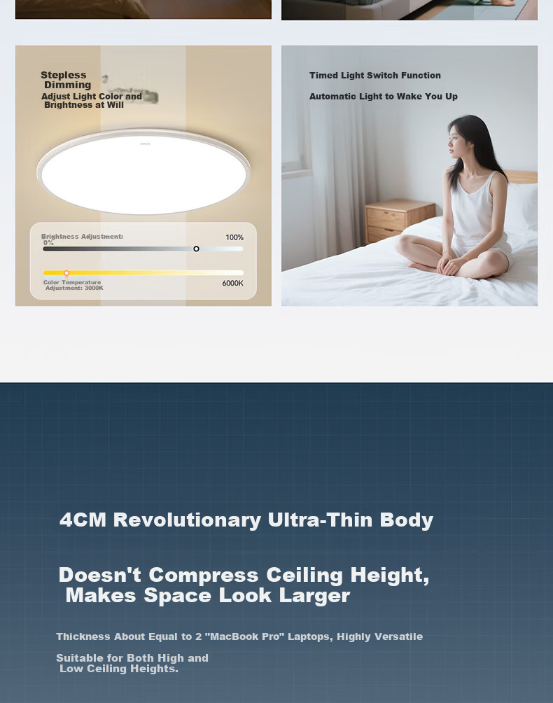 ARROW LED Ceiling Light for Living Room, Simple Bedroom, Dining Room, Study Lamp with Installation Included 3
