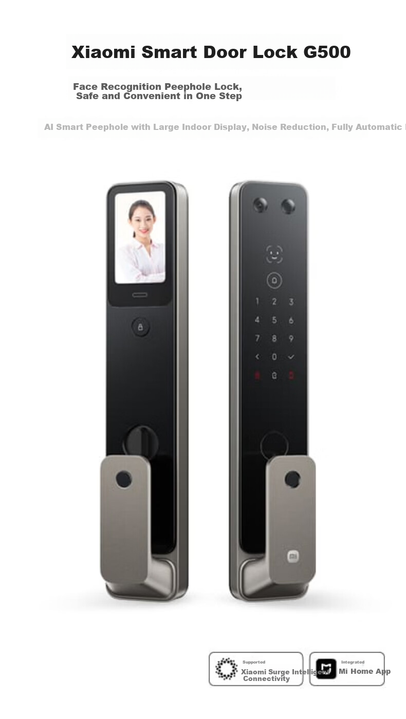 MI Xiaomi Smart Door Lock G500 Face Recognition Password Fingerprint Home Smart Lock Xiaomi Door Lock 1