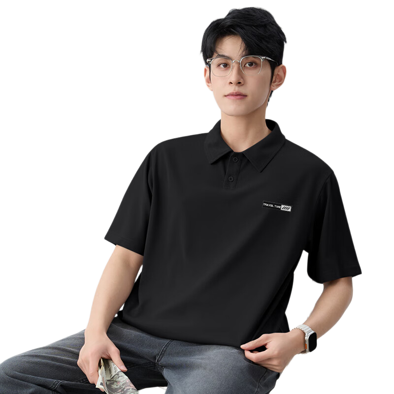 Baleno Polo Shirt for Men, New Summer Style 2026, Casual Large Size Loose Short-Sleeve Trendy Collared Top for Me