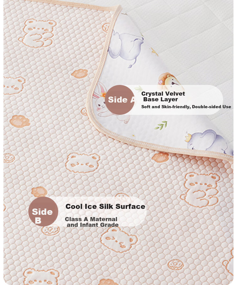 Magmorn Baby Urine Pad Summer Ice Cooling Breathable Antibacterial Mattress Baby Ice Bean Cooling Mat 100*150cm 7