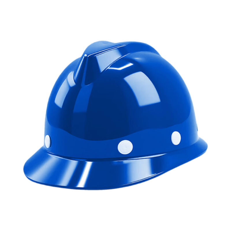 Huixiang Fiberglass Safety Helmet 20KV Insulation Flame Retardant Construction Electric Power New National Standard Anti-Smash Thickened Impact Resistant Helmet Knob Type Blue Fiberglass V-Shaped Invo