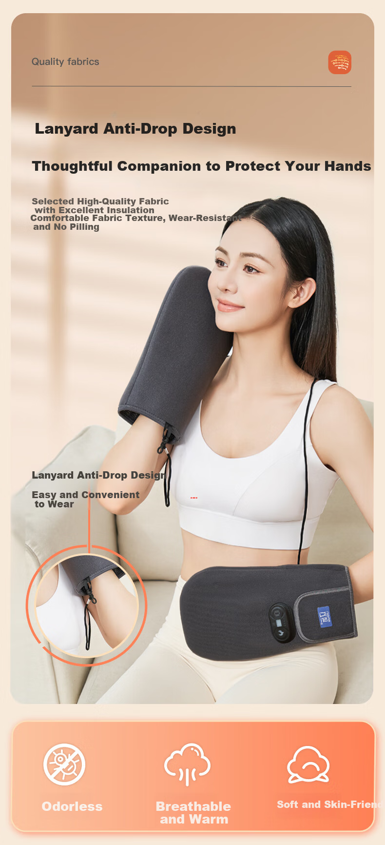 Liaoyuan [Hongguang Phototherapy] Rechargeable Heated Gloves Hand Warmer Rheumatoid Arthritis Hand Massager Wrist Finger Joint Tendon Sheath Palm Heat Pack Practical Gift 11
