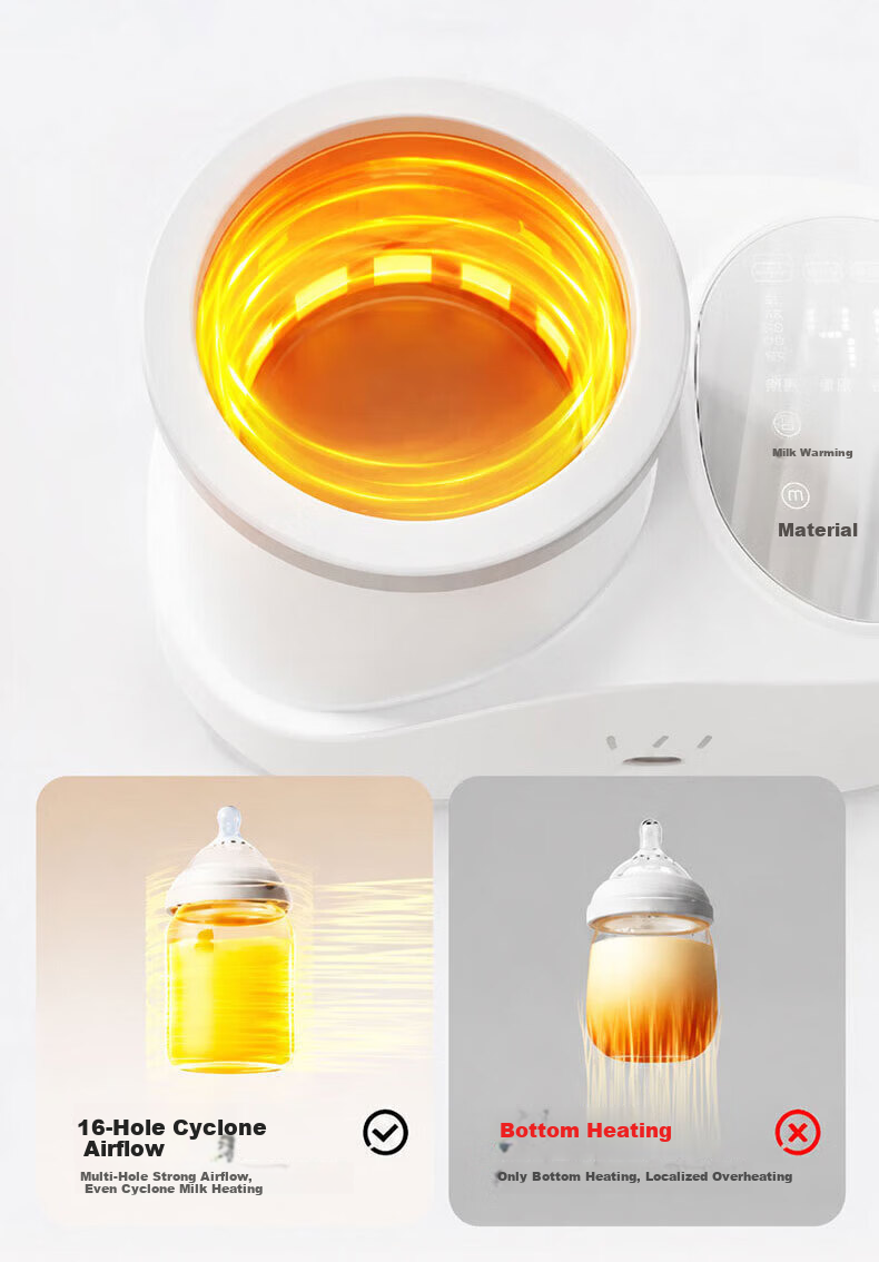 HeWu 2-in-1 Automatic Milk Warmer and Milk Shaker Bottle Warmer Breast Milk Thermostat Defrost Heater 14