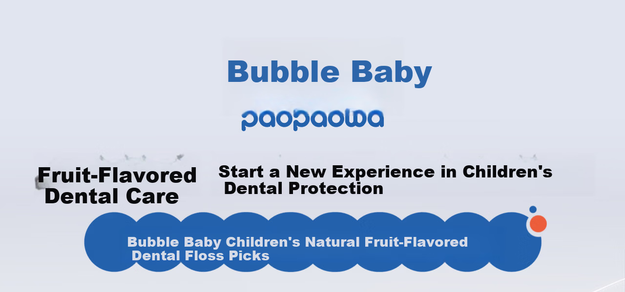 Bubble Baby Natural Fruit Flavor Children's Dental Floss Picks Single Portable Individually Packaged Ultra-fine Dental Floss Picks Dental Floss Box Toothpicks 1