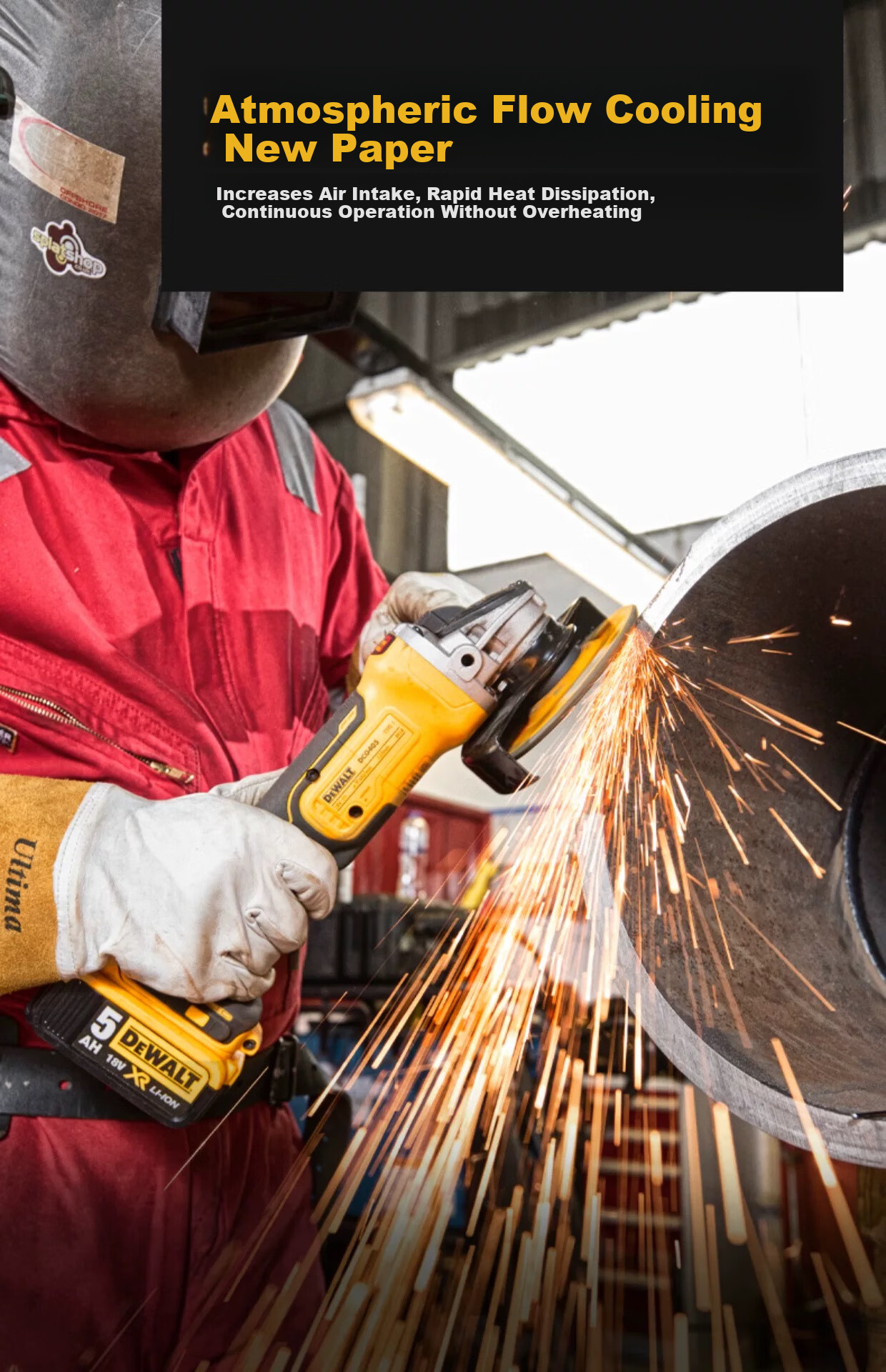 DEWALT 20V Lithium Brushless Angle Grinder Polisher DCG405FN - Tool Only for Auto Detailing and Repair 5