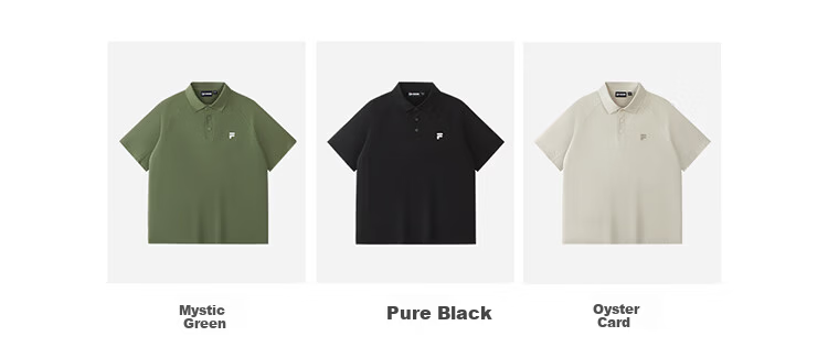 FILA FUSION Men's Short Sleeve Polo Shirt 26 Summer New Cool Quick-Dry T-Shirt 2