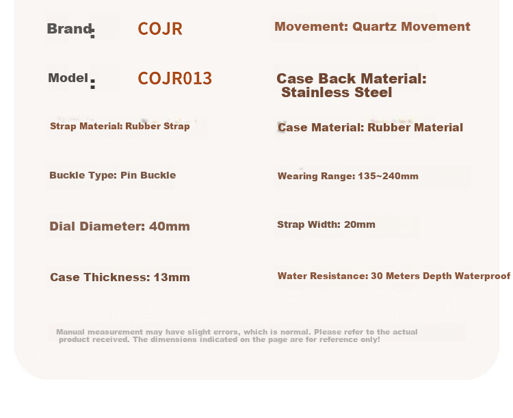 COJR Women's Watch Silicone Waterproof Luminous Electronic Quartz for High School Students Exam Use 11