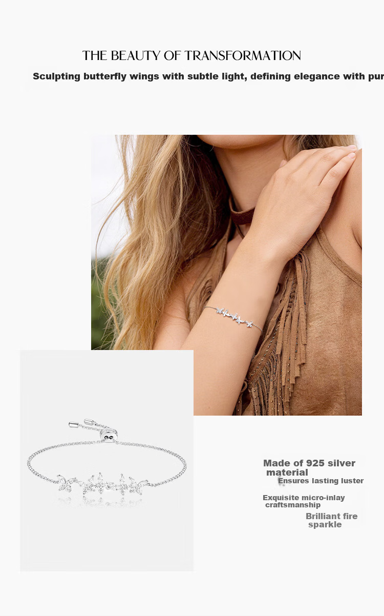 APM Monaco Butterfly Bracelet for Women Elegant Jewelry Simple Design Birthday Gift for Girlfriend and Mother One Piece 3