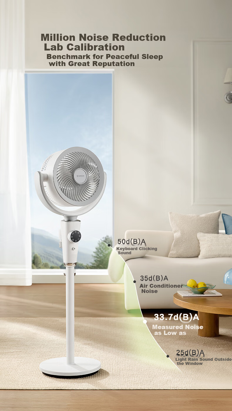 AIRMATE Air Purifying Mosquito Repellent Oscillating Desktop Table Fan Quiet Energy-Saving Bedroom Dormitory Floor Fan with Strong Wind and Gentle Breeze 6