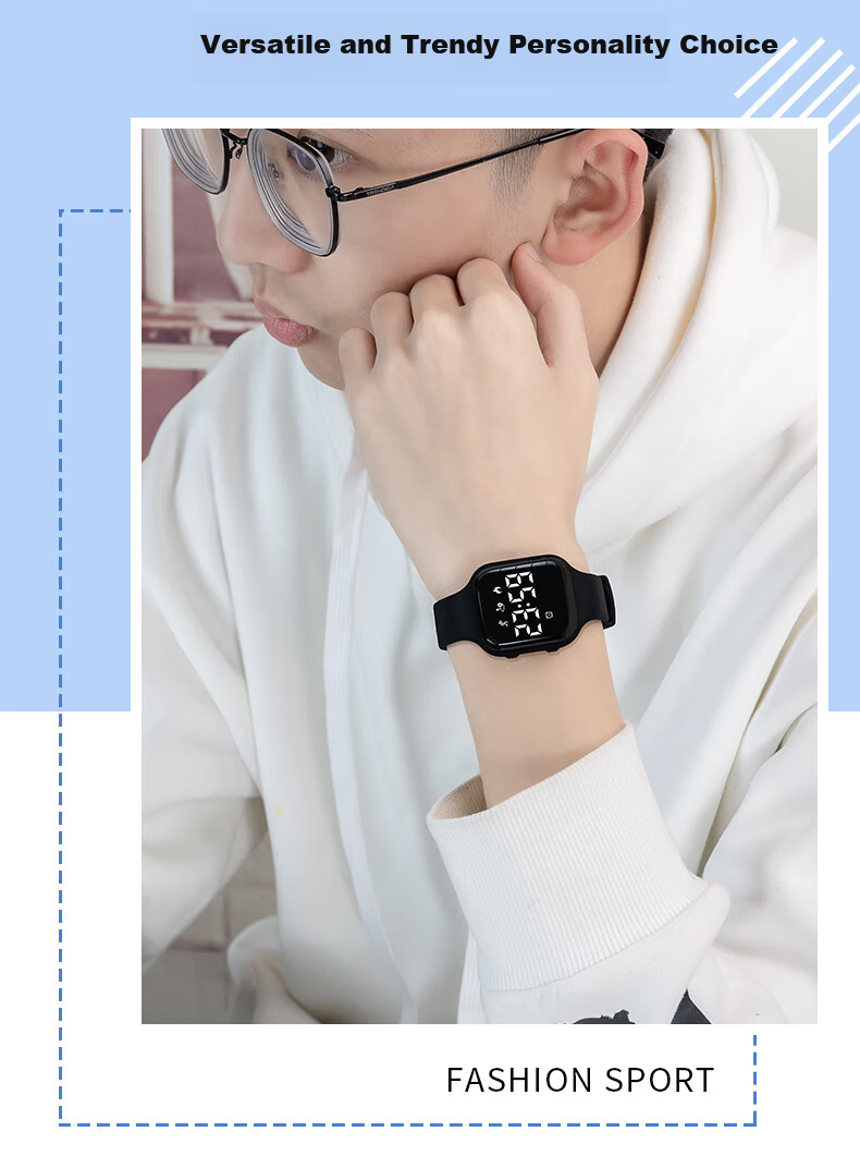 Koshi Junior Student Boys Sports Waterproof Vibration Alarm Wristwatch Children's Electronic Watch for Boys 17