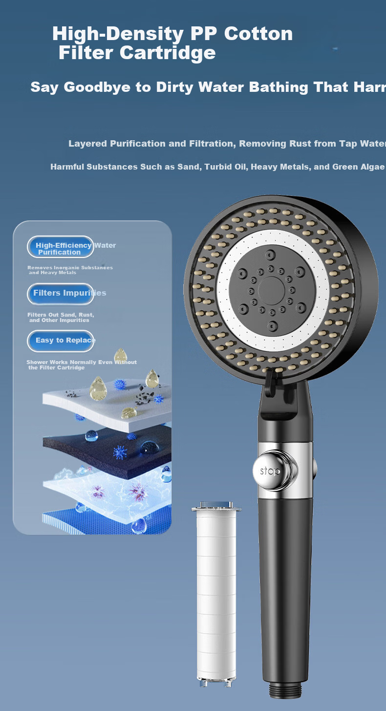 JROR [Germany] High-Pressure Single Spray Shower Head Bathroom Super Strong Water Flow Thermostatic Filtered Shower Head 6
