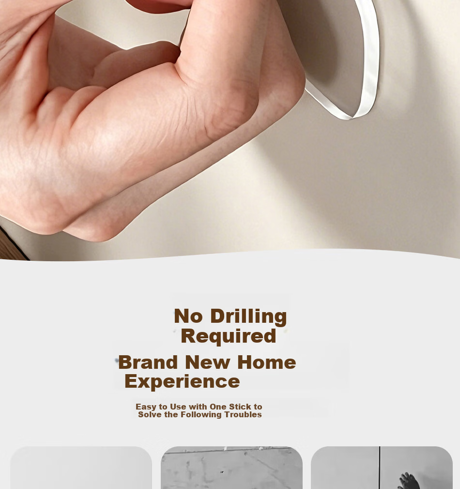 Jinsenquan Strong Adhesive No-Drill Wall Hooks, Damage-Free Dormitory Wall Hanging Hooks, Heavy-Duty Adhesive Hooks, Pack of 10 9