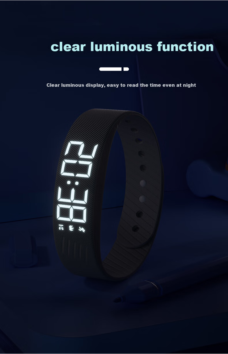 Koshi Alarm Clock Watch Student Outdoor Boys Multifunction Silent Vibration Smart Bracelet Children's Sports Electronic Watch for Men 7