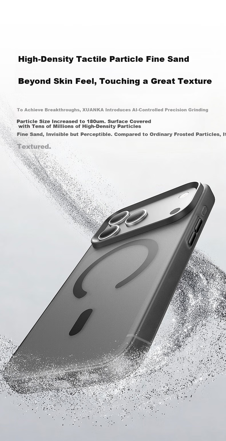 Xuanka [Frosted Skin-Friendly | Strong Magnetic] Compatible with Apple 18/17 Pro Max Phone Case, Universal IPhone 18 Pro Max Protective Cover, Ultra-Thin Full Protection Shockproof Black 4