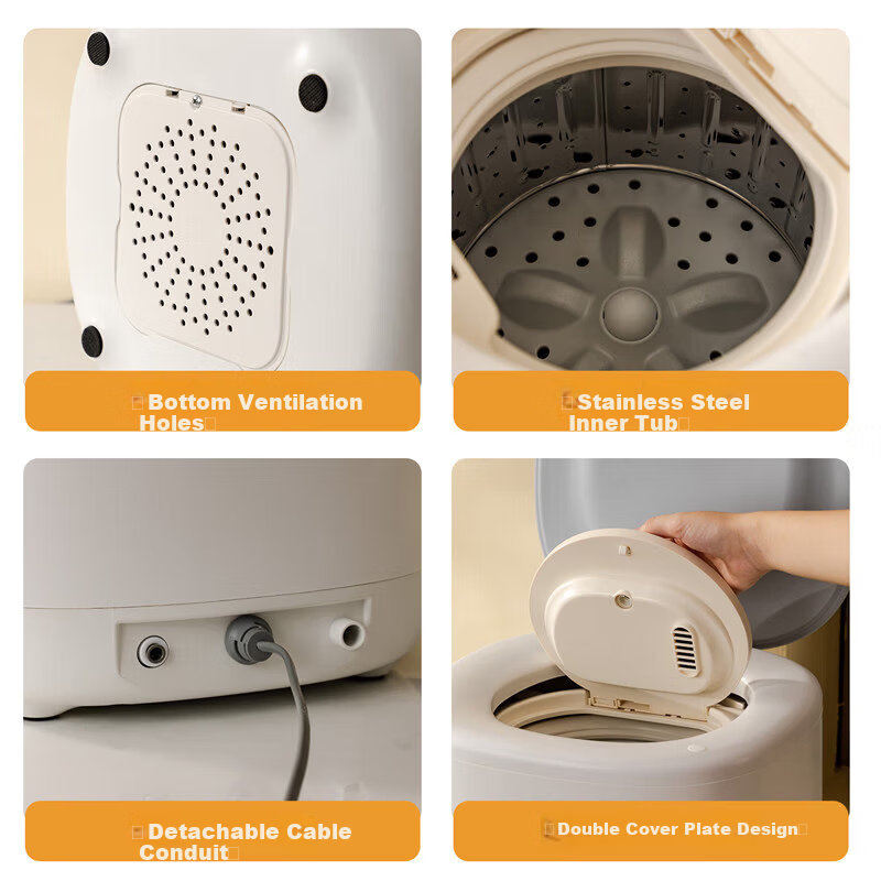 SUPOR F3 Mini All-in-One Fully Automatic Underwear Washing, Drying, and Dehydrating Machine for Socks Cleaning