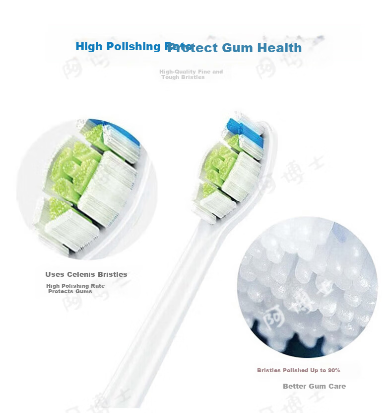Doctor A Compatible Philips Electric Toothbrush Heads 3/6/7/9 Series HX3226 HX6730 HX6856/6850/6859 HX9033 Universal Replacement Soft Rubber Shock-Absorbing Gum Care 6-Pack 3