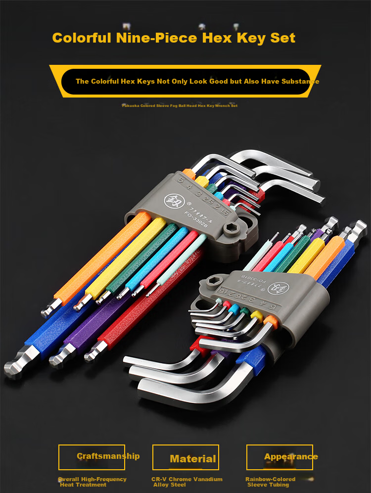 Yao Fukuoka Industrial Grade T-Handle Hex Wrench T-Shaped Hex Key Screwdriver Extended Flat Head Hex 6mm 1