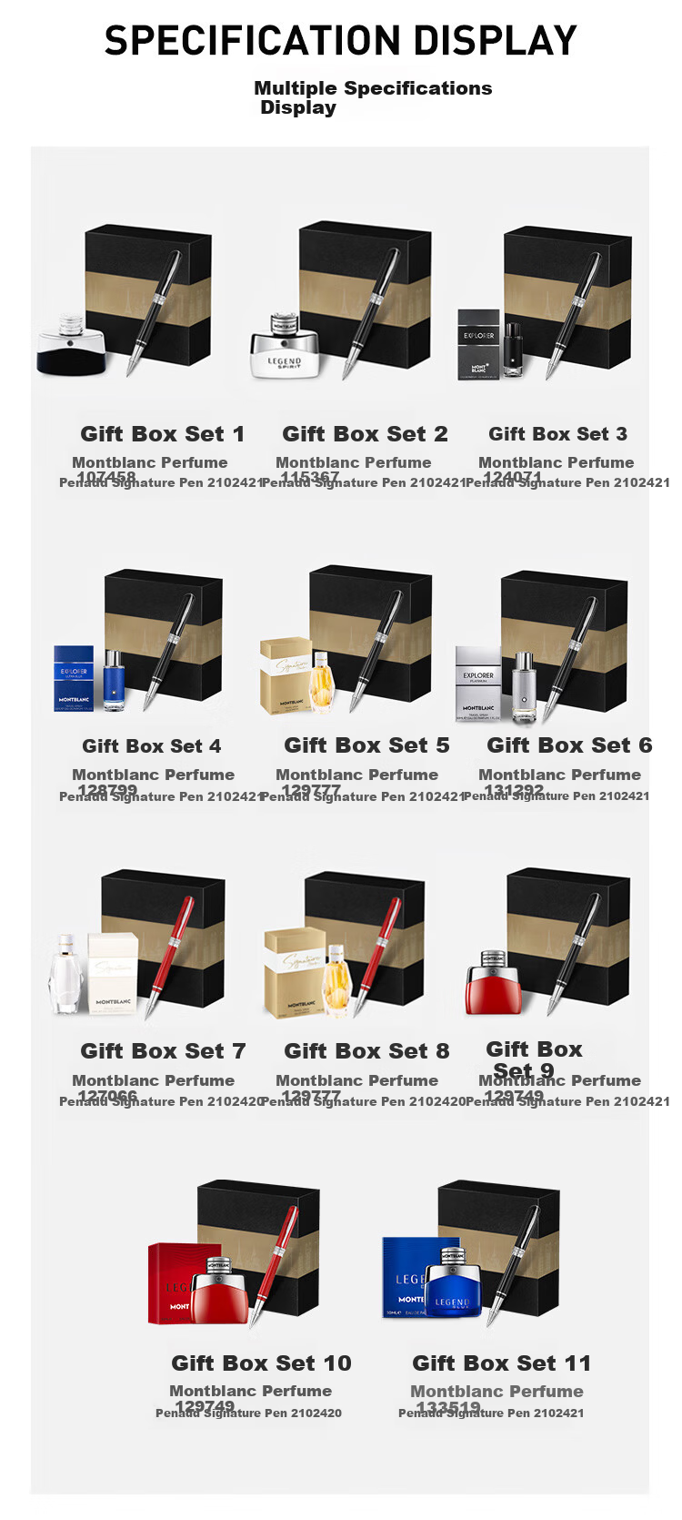 MONTBLANC MONTBLANC Perfume 129777 + Penide Black Signature Pen Gift Set [Gift] 5