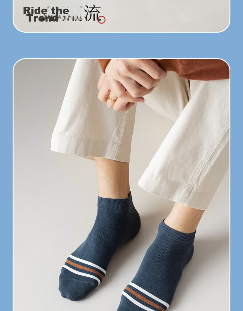 Cotton Thirteen Men's Socks 100% Pure Cotton Summer Thin Short Socks 10A Antibacterial Deodorant Breathable Sweat-Absorbing Men's Ankle Socks 6 Pairs 16