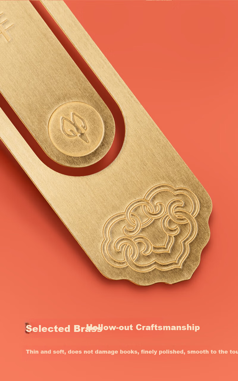 Shangchao Forbidden City Cultural Creative Spine Beast Bookmark Stationery Gift Box 10pcs Ancient Style Premium Brass Metal Student Birthday Gift Souvenir 4