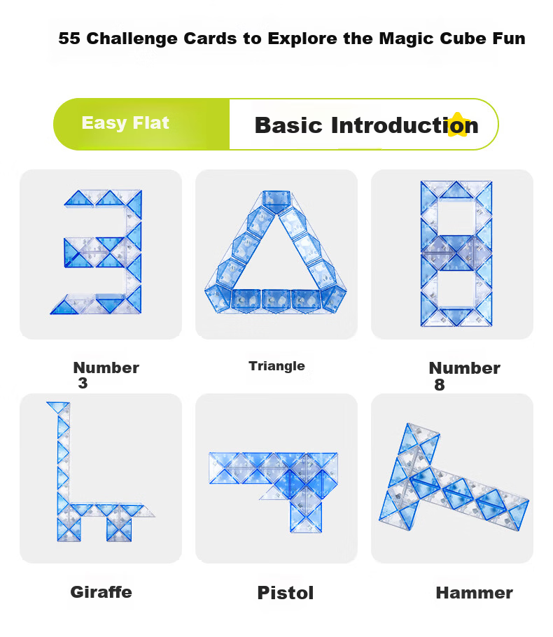 Melody Childhood 36-Segment Magic Snake Puzzle Educational Toy for Kids Kindergarten Elementary School Ages 3-9 Birthday Gift 11