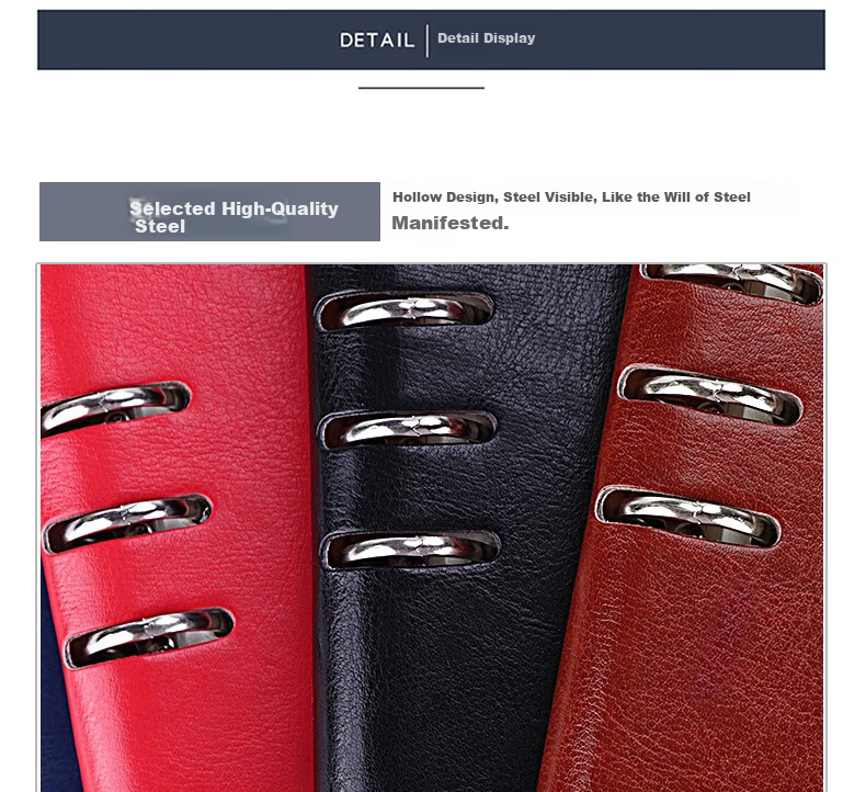 Chaoyou [Best Seller] A5 Business Loose-Leaf Notebook Simple Detachable 6-Hole Refill Office Meeting Notes A5 Black 001 5
