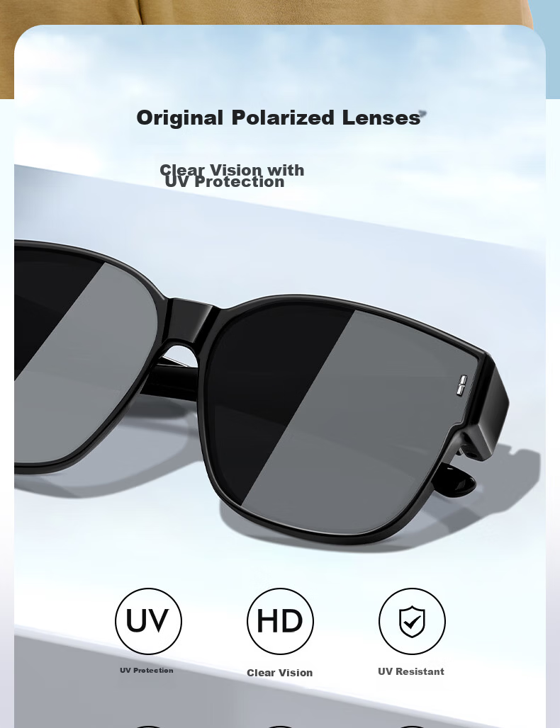 HLA Polarized Clip-On Sunglasses for Myopia Glasses UV Protection Driving Unisex 057 2