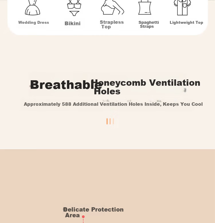 Yiershuang Invisible Seamless Anti-Exposure Strapless Bra for Women, Push-Up Non-Slip Bra for Wedding Dress and Camisole, No Shoulder Strap, Anti-Point Bra 8