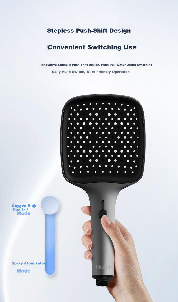 Haier Handheld Shower Head 3+1 Water Modes Anti-Scale Strong Pressure Boost Handheld Shower P331 3