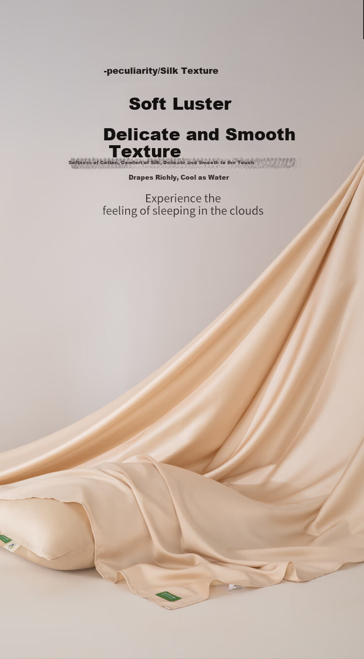 MUJI Class A 60S Lyocell Cooling Ice Silk Fitted Sheet Mattress Protector Bed Cover Summer Silky Bed Sheet 1.8x2m 5