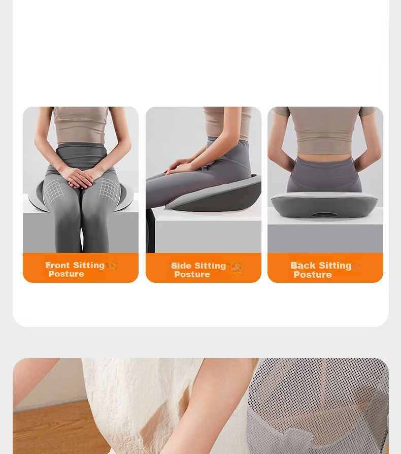 Meiwu Craftsman Seat Cushion Butt Pad Chair Cushion Long Sitting Office Chair Pad Student Stool Anti-Butt Pain Waist Support Cushion Hemorrhoid Gray 9