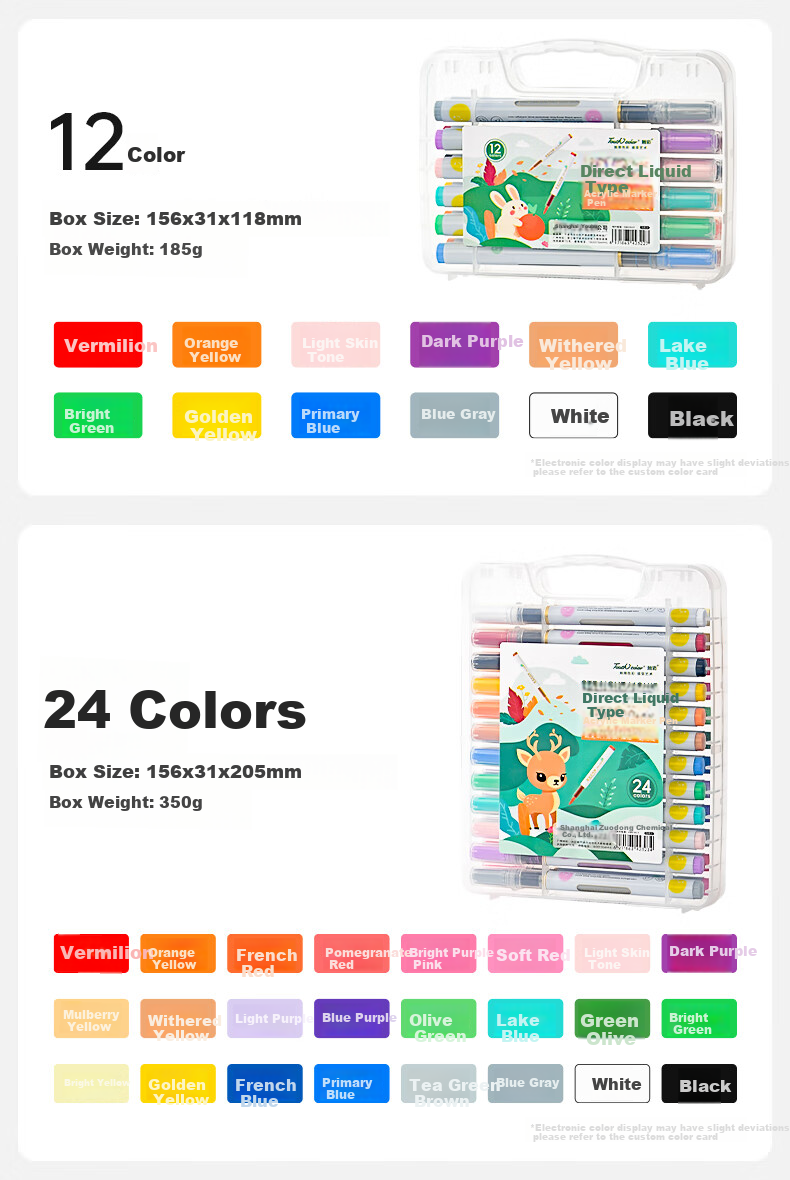 Touchcolor Direct Ink Soft Tip Acrylic Marker Smart Ink Control Triple Ink Volume Kindergarten Elementary Art Special Layerable Opaque Waterproof Fade-Resistant Watercolor Pen 72 Colors 8
