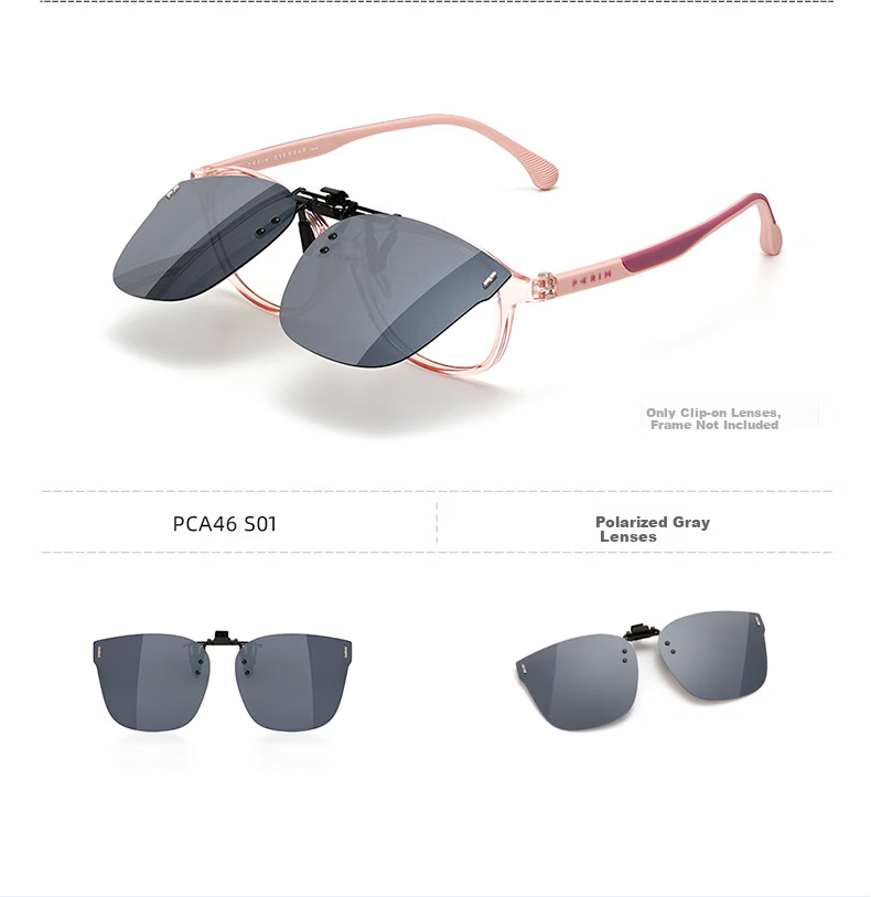 PARIM Kids Clip-On Sunglasses Unisex Lightweight Polarized UV Protection for Students Compatible with Prescription Frames 14