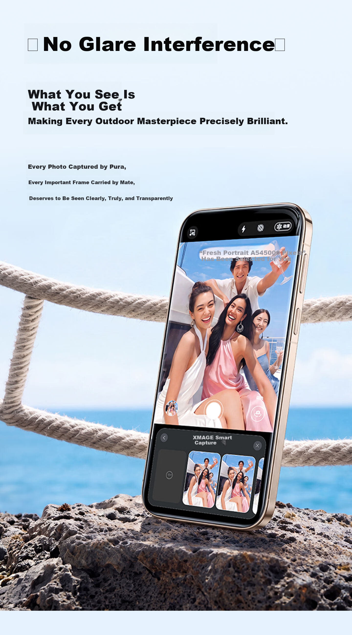 Torras Boundless AR Film [AR Anti-Reflective Magnetic Sputtering + No Black Edges] Compatible with Huawei Pura90 Pro Tempered Glass Screen Protector Ultra-Clear Anti-Fingerprint Shockproof Film 6
