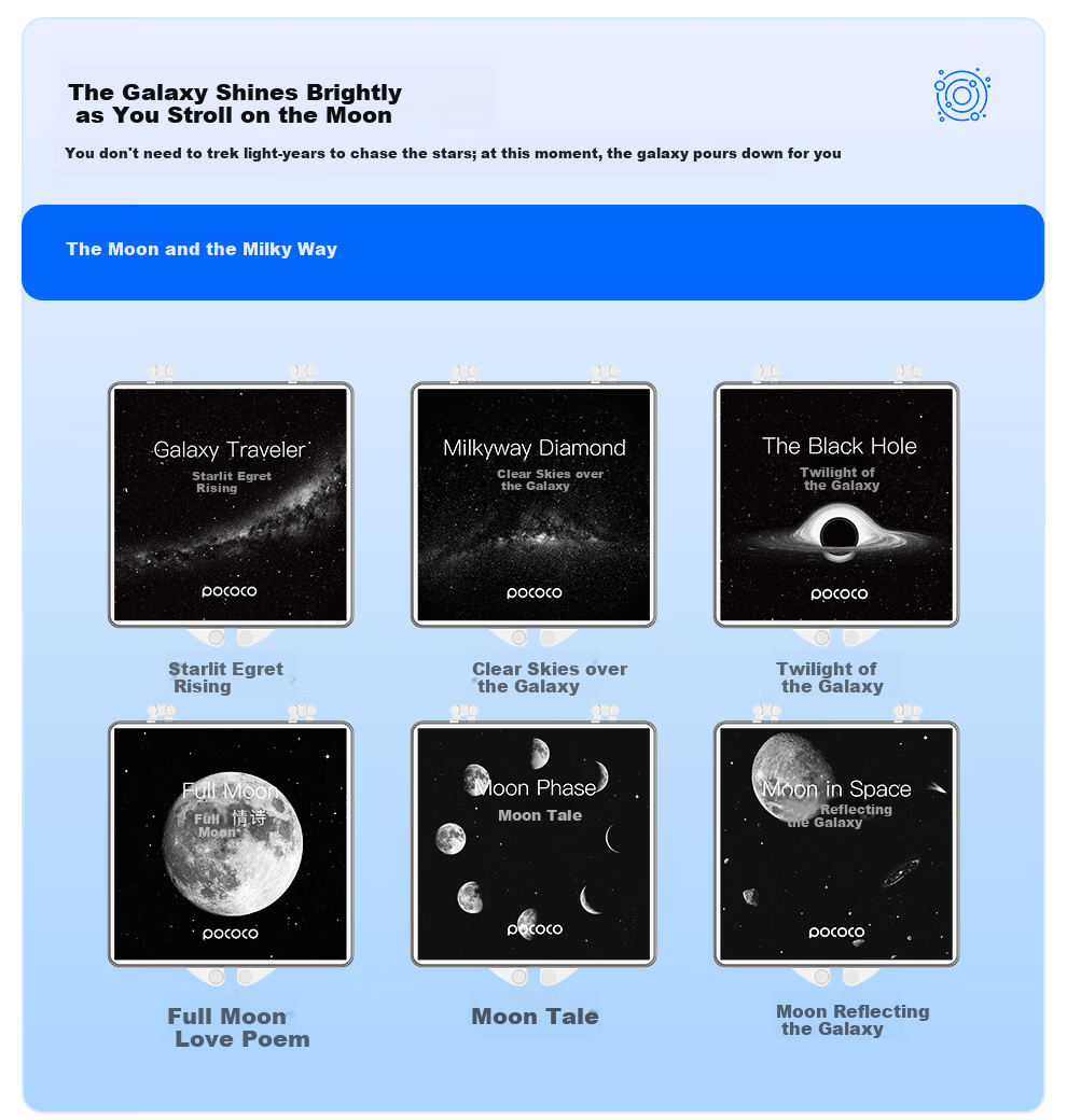 POCOCO Moon Travel Projection Discs 3-Pack 3