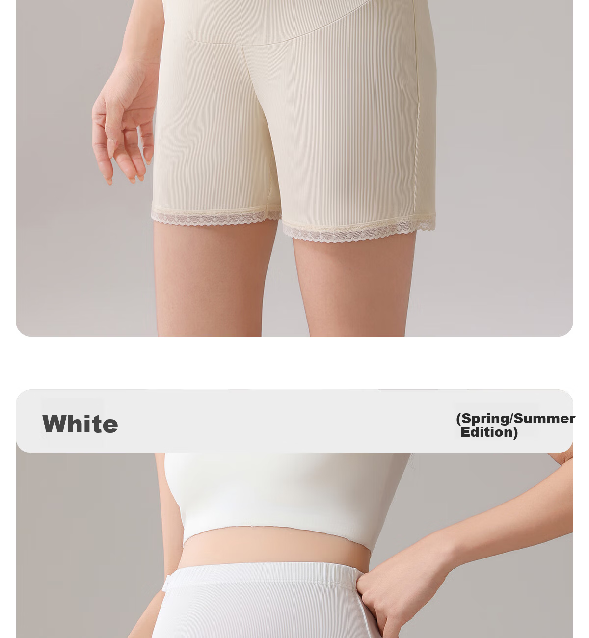 JOYNCLEON Maternity Safety Leggings Anti-Exposure Ice Silk High Waist Spring Summer Outerwear Skin Color L Jyk177099 21