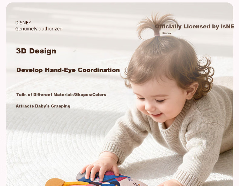 Disney Baby Soft Cloth Teething and Tearing Quiet Book Backpack Gift Box Early Education Cognitive First Birthday Children's Day Gift 13