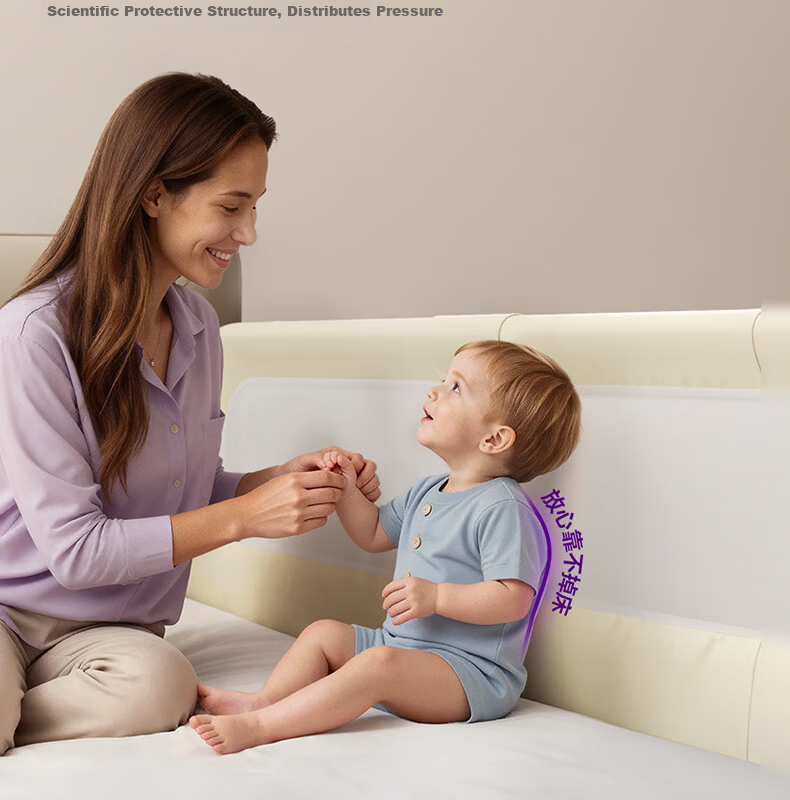 AVENT Children's Bed Rail Baby Anti-Fall Bedside Guardrail Foldable Bed Fence 3