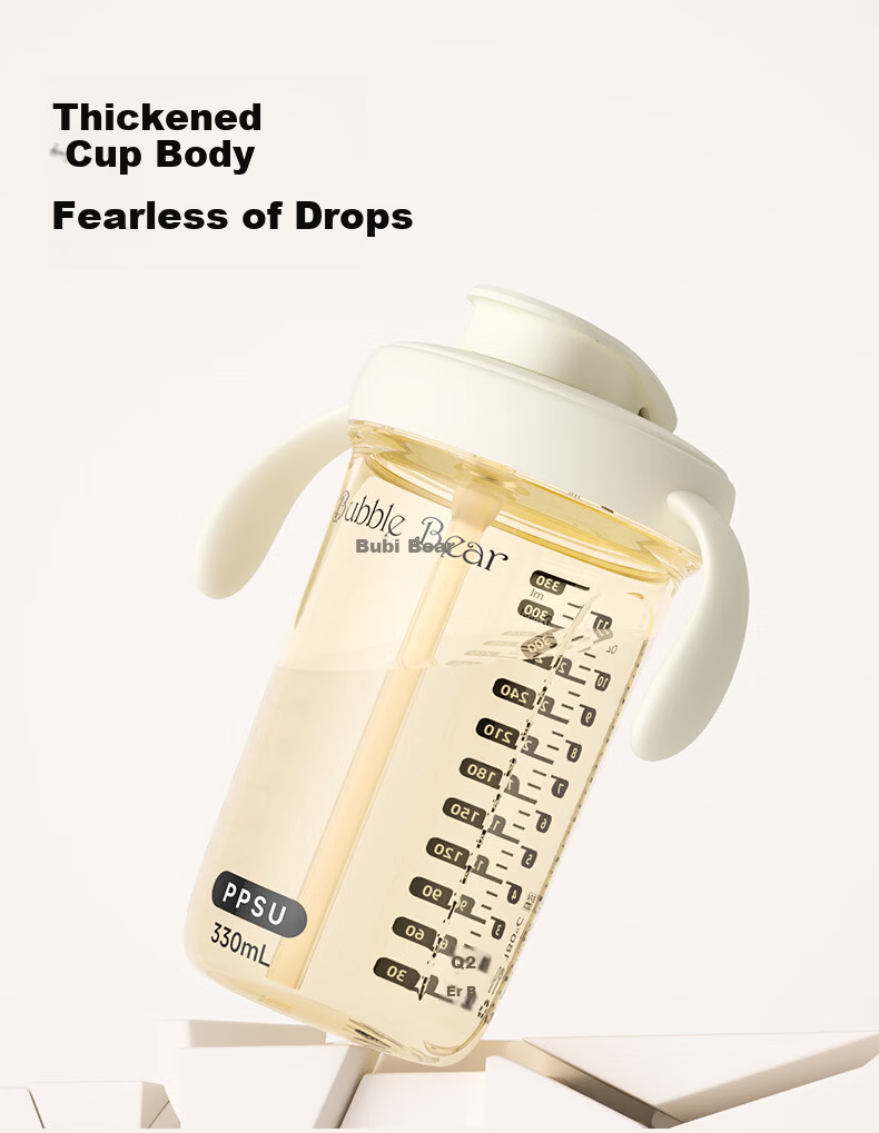 Bubble Bear PPSU Flip Straw Cup Anti-Drop Leak-Proof Drinking Bottle Baby Training Cup Direct Drinking Straw Cup 5