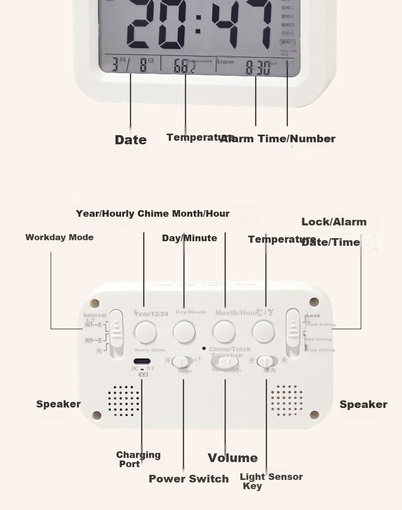 Class 3 Grade 2 Early Education Smart Alarm Clock Children's Voice Time Manager Early Learning Toy 6